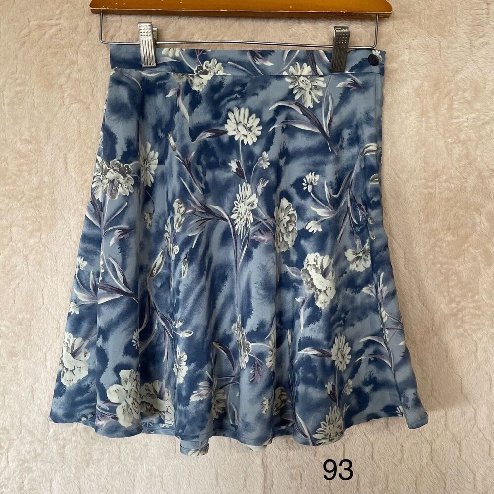VTG All That Jazz Mini Blue Floral Skirt Sz 5/6‎ Cottagecore See Measurements